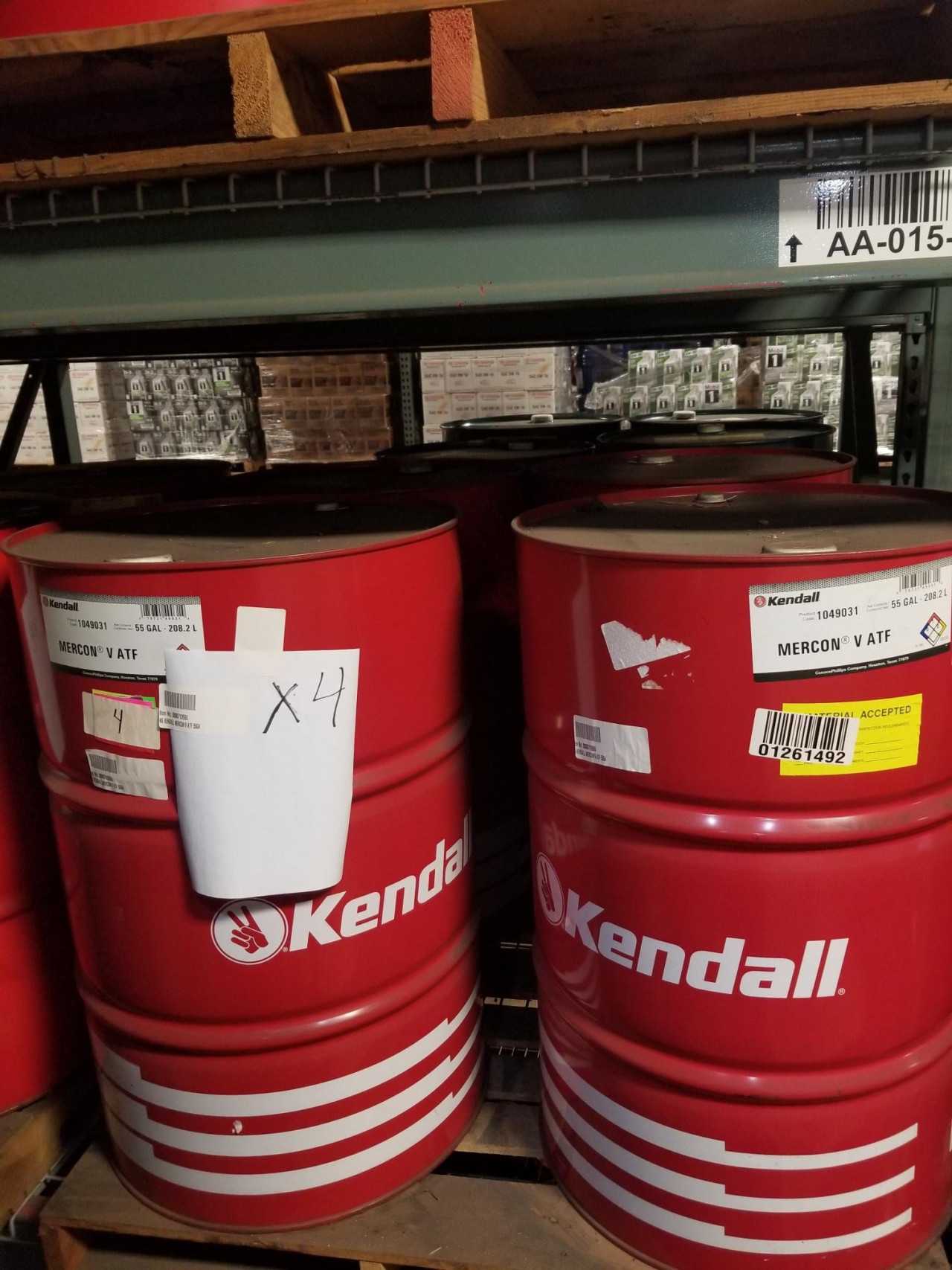 Lot of 4 Drums - KENDALL MERCON V ATF AUTOMATIC TRANSMISSION FLUID 55GA (220ga total) - MISCELLANEOUS