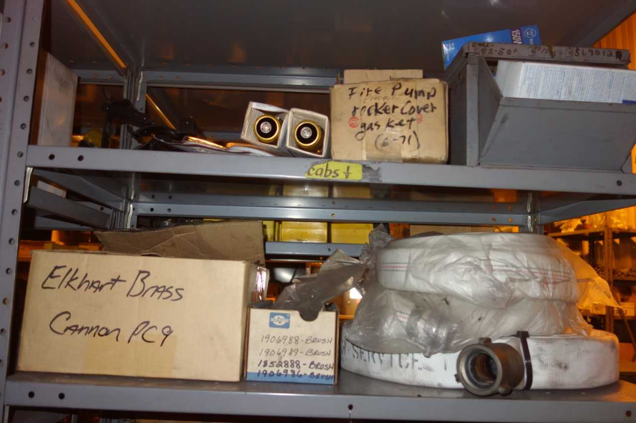 CONTENTS OF SHELVING, FIRE SAFETY SUPPLIES - SAFETY EQUIPMENT