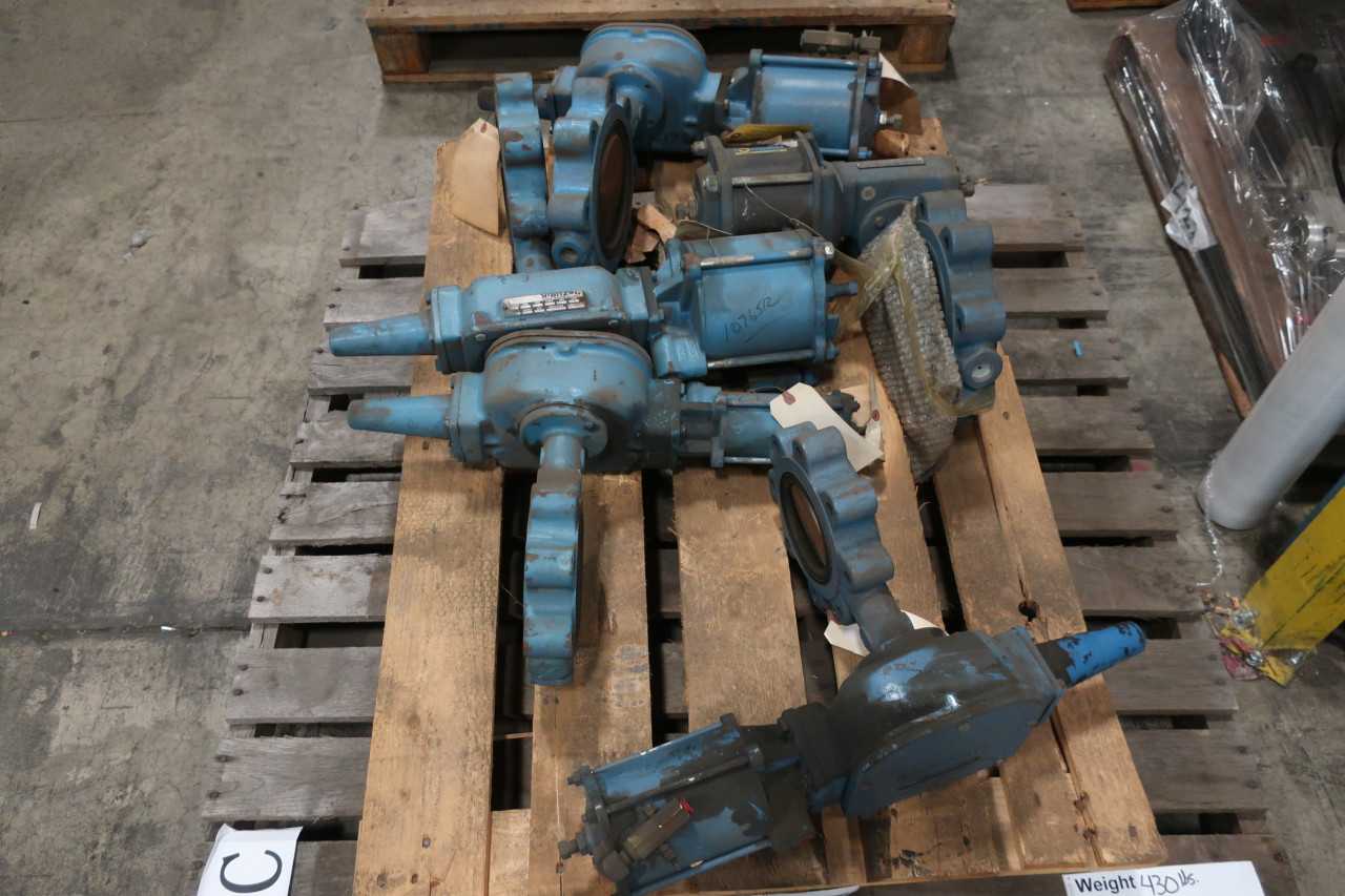 LOT OF 5 DEZURIK BUTTERFLY VALVES FLANGED - BUTTERFLY VALVE