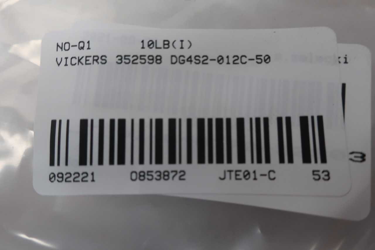 VICKERS 352598 DG4S2-012C-50 PILOT VALVE 115V-AC - VALVES