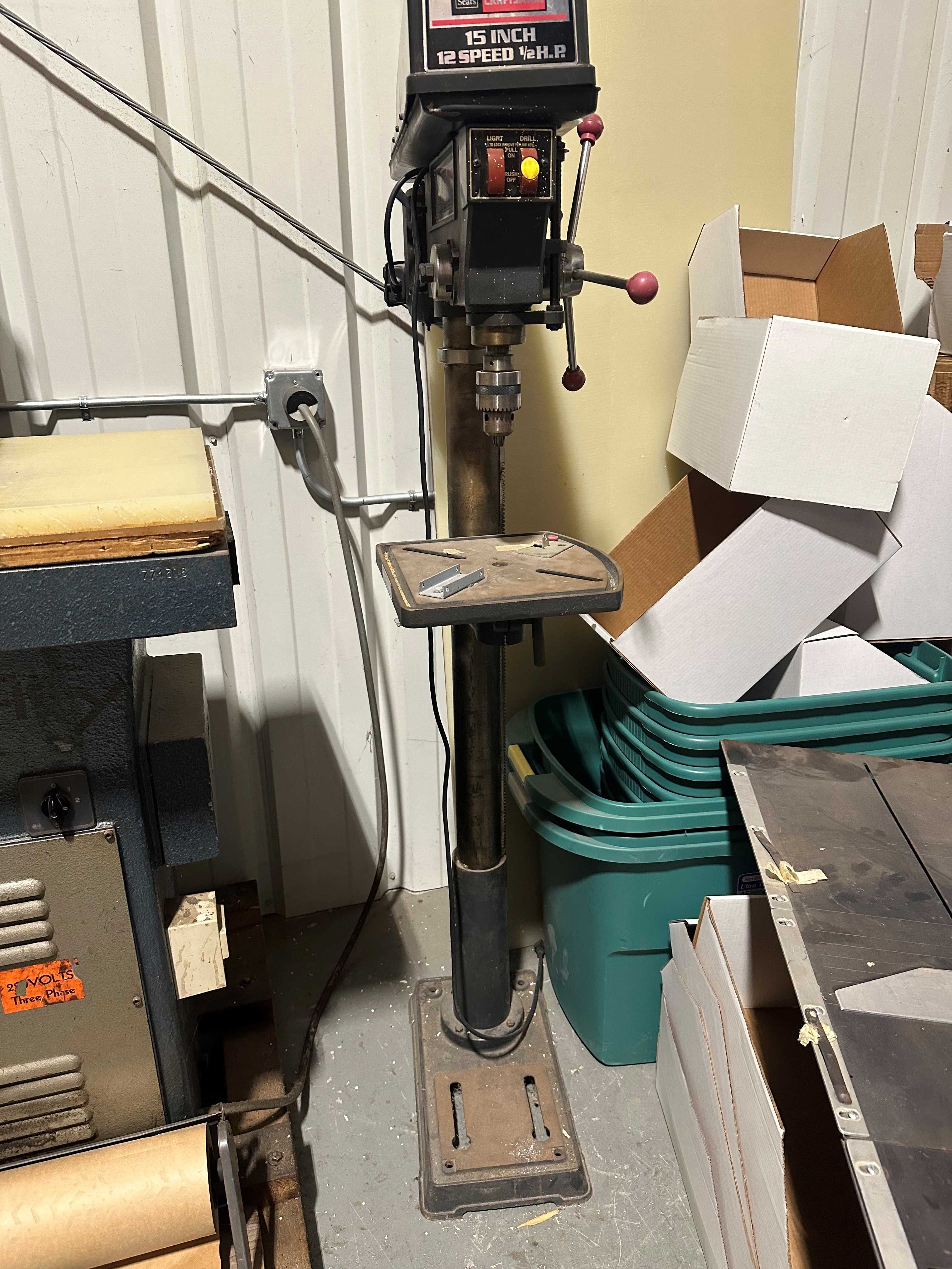 Sear Craftsman Model #113.213850 15"12 Speed 1/2 H.P. Drill Press - UPRIGHT DRILL PRESSES
