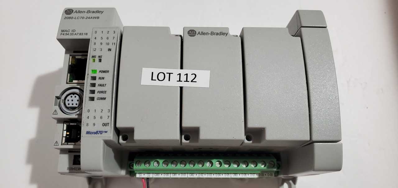 Allen Bradley Micro 870 2080-LC70-24AWB PLC - AUTOMATION & CONTROLS