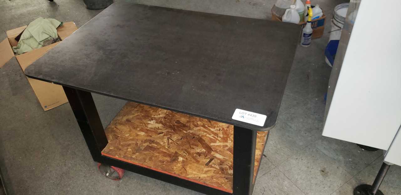 Heavy Steel Rolling Cart w/ Steel Top 26" x 36" - ROLLING CARTS Heavy Steel Rolling Cart w/ Steel Top 26" x 36" - ROLLING CARTS