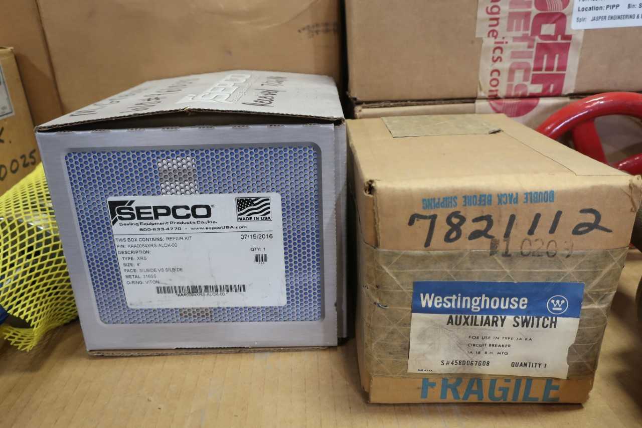 2 PALLETS OF ASSORTED PLUMBING, PUMP PARTS SPEED SENSOR, AC MOTOR - ELECTRIC MOTORS