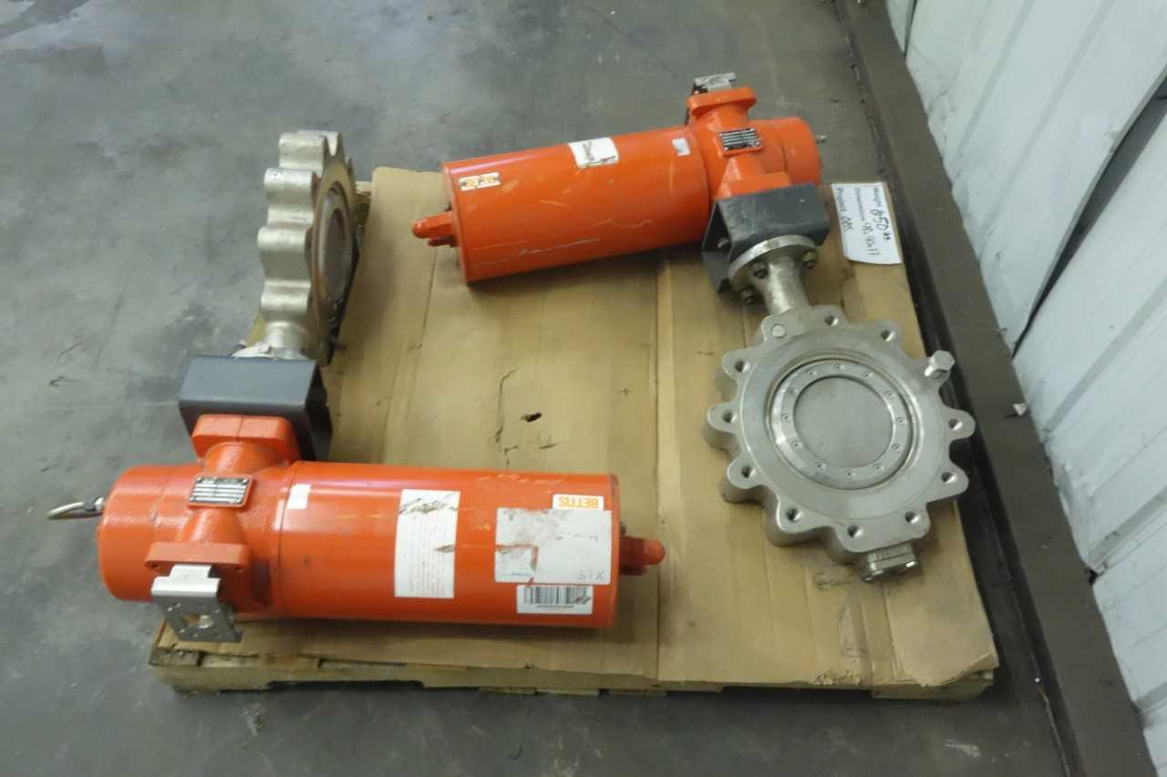 LOT OF 2 VANESSA SERIES 30000 PNEUMATIC BUTTERFLY VALVES - VALVES