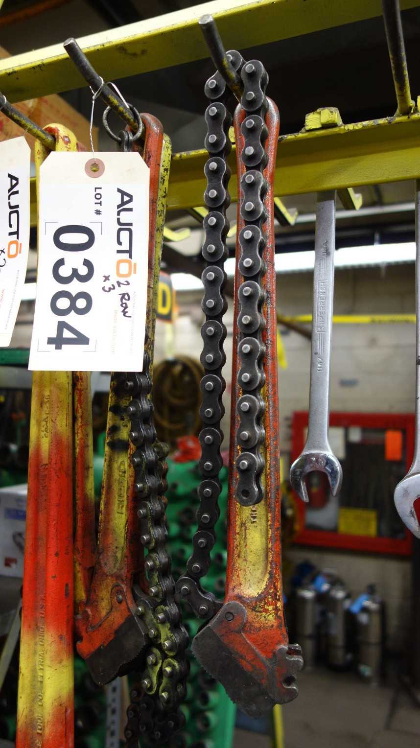 LOT OF 3 RIDGID CHAIN WRENCHES - HAND TOOLS