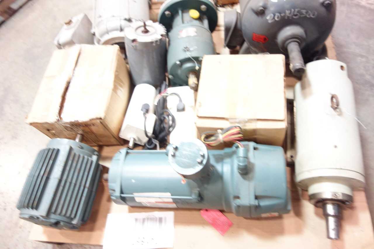 1 PALLET OF ASSORTED AC & DC ELECTRICAL MOTORS- WESTINGHOUSE, BALDOR, RELIANCE - ELECTRIC MOTORS