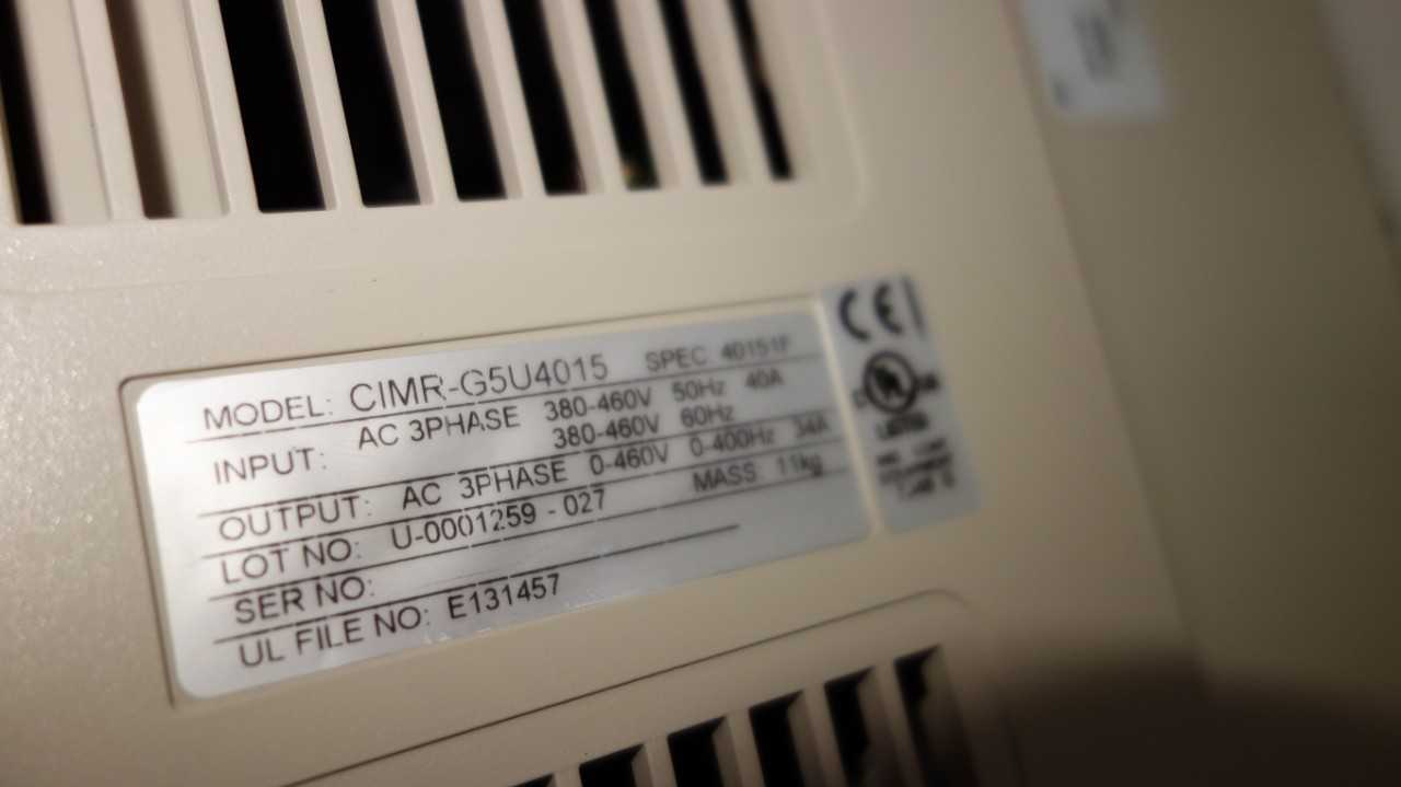 ACE-TRONICS CIMR-G5U4015 ADJUSTABLE FREQUENCY DRIVE - MOTOR DRIVES