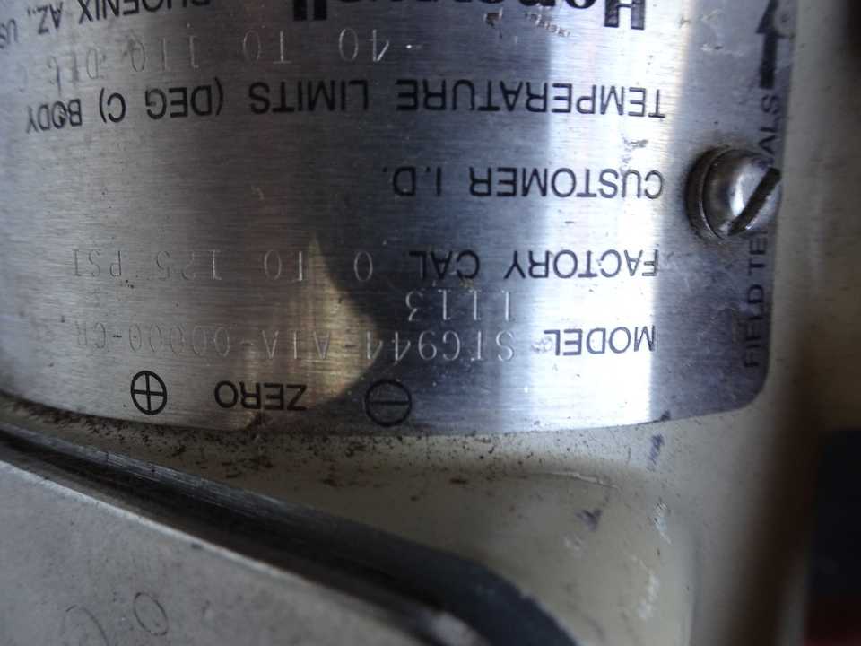Honeywell STG6944 Control Pressure transmitters ST3000 - INSTRUMENTATION