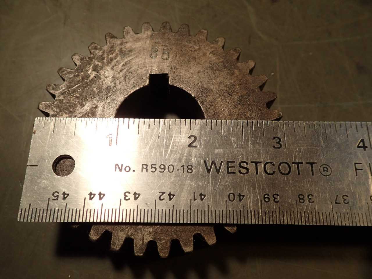 4-Piece Lot Lathe Change Gears: 1-1/8" Keyed Bore, 3/4" Thick, 20 24 28 35 Tooth - LATHE PARTS