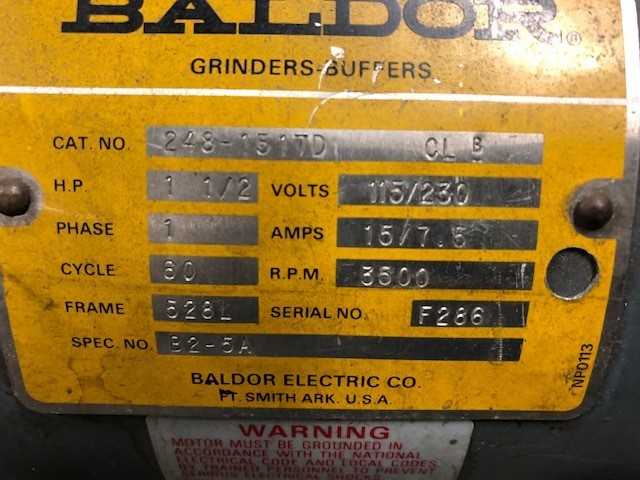 Baldor Grinder - GRINDING MACHINES