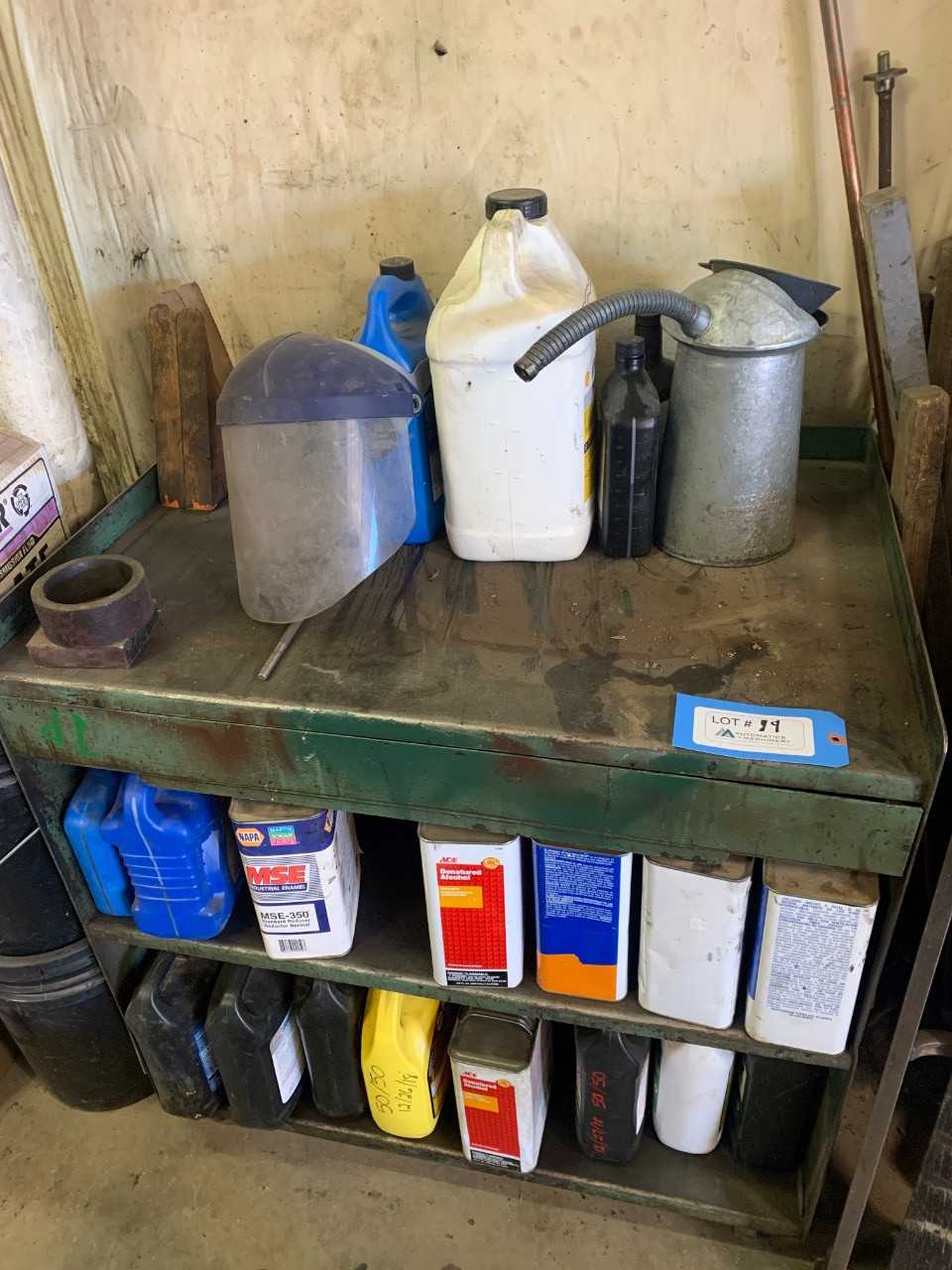 Metal shelving unit W/ contents - SHELVING