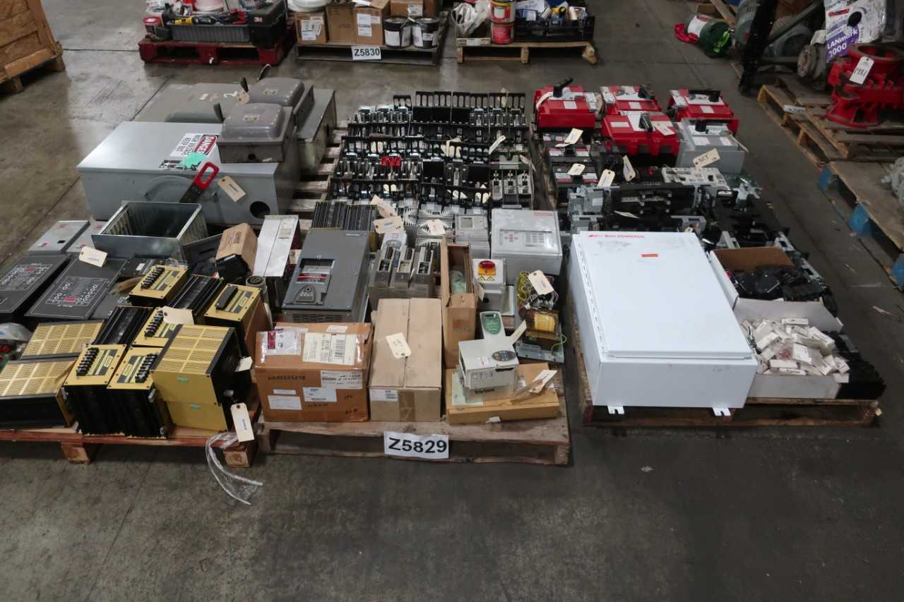 6 PALLETS OF ASSORTED ELECTRICAL EQUIPMENT - ELECTRICAL COMPONENTS