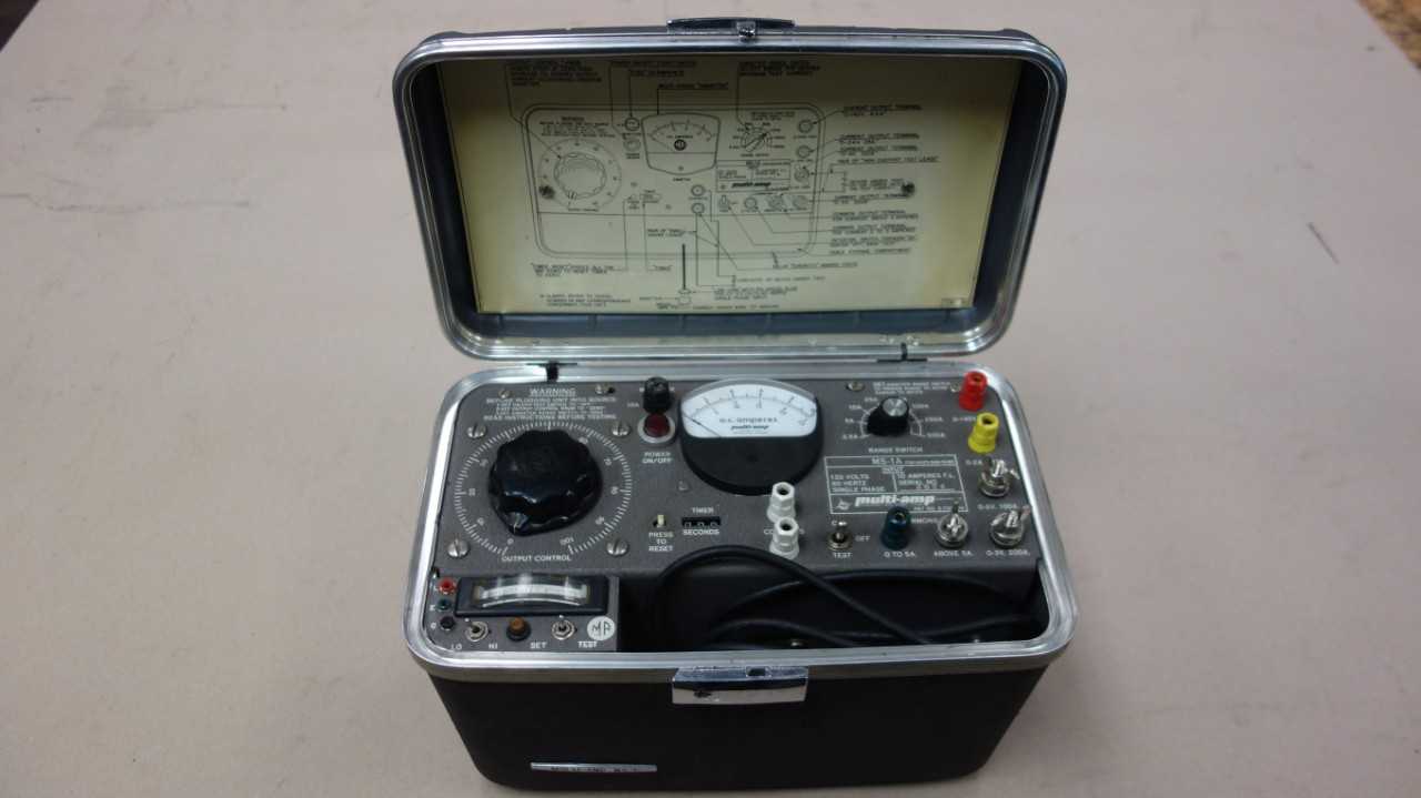 MULTI-AMP MS-1A CIRCUIT BREAKER TEST SET - ELECTRICAL TESTING EQUIPMENT