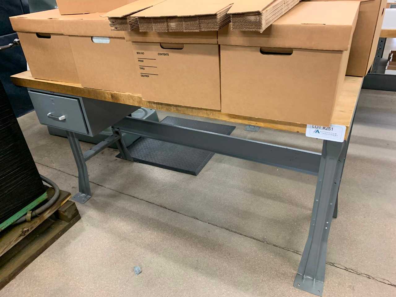 Wood Top Work Bench (Contents Not Included) - PLANT & FACILITY Wood Top Work Bench (Contents Not Included) - PLANT & FACILITY