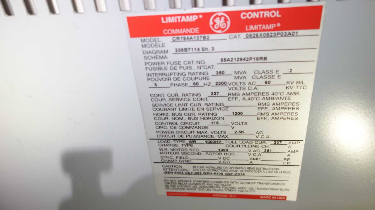 GE CR194 LIMITAMP VACUUM CONTACTOR CONTROLLER - CONTACTORS
