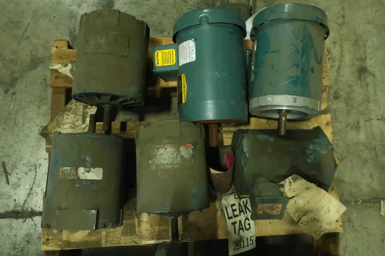 LOT OF ASSORTED MOTORS 1/2HP-2HP RELIANCE BALDOR - ELECTRIC MOTORS