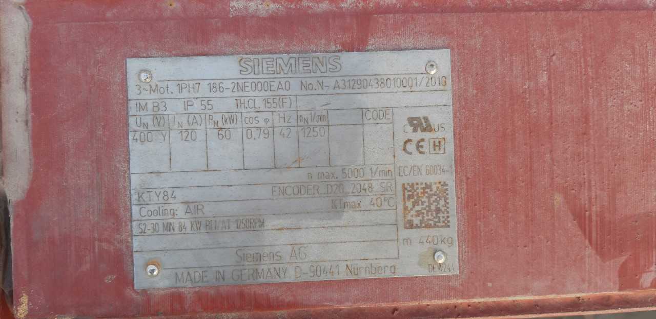 1 pallet of used Siemens electrical motor - ELECTRIC MOTORS