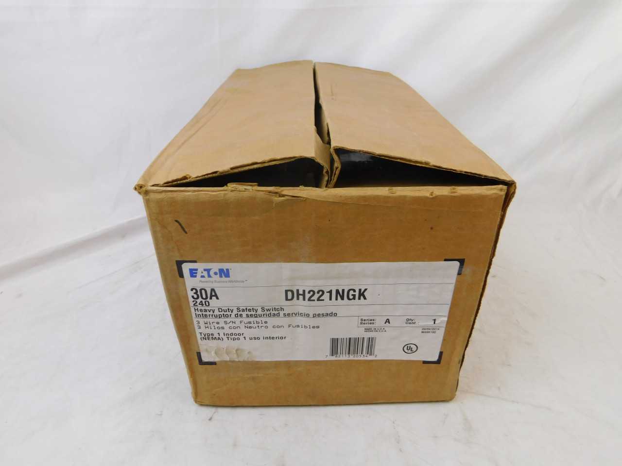 Quantity 3 of Eaton DH221NGK Safety Switch 2P 30A - ELECTRICAL COMPONENTS