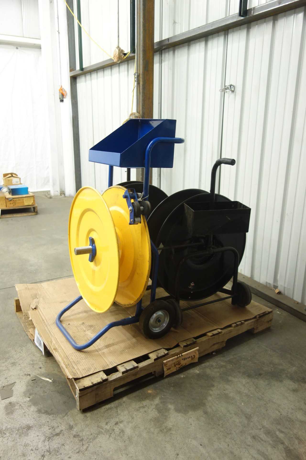 LOT OF 3 STANDARD DUTY BANDING CARTS - MATERIAL HANDLING