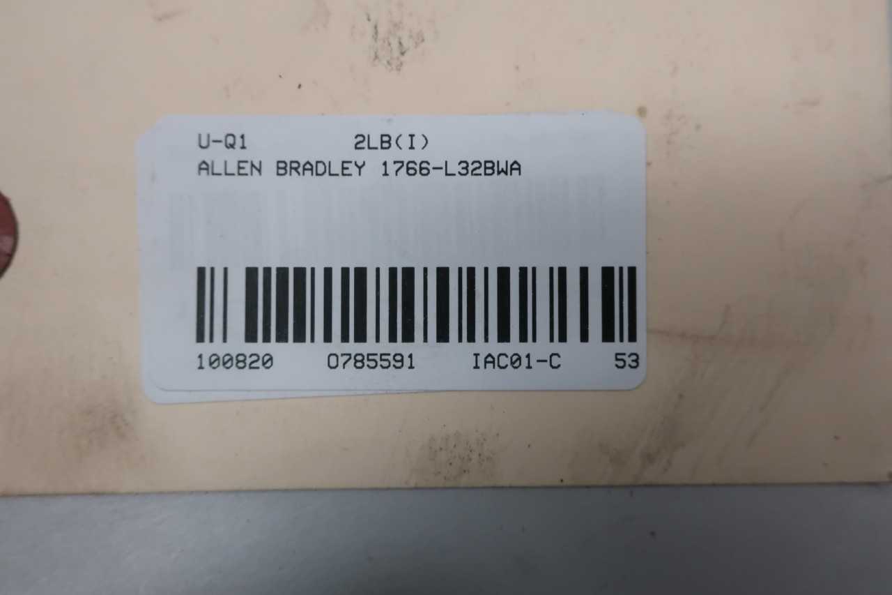 ALLEN BRADLEY 1766L32BWA CONTROLLER MODULE SER A - AUTOMATION & CONTROLS