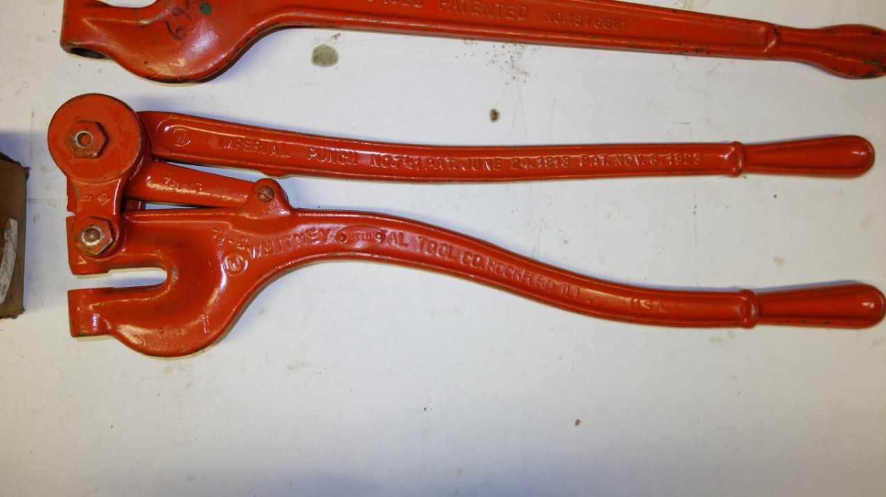LOT OF 2 ASSORTED WHITNEY HAND PUNCHES - HAND TOOLS
