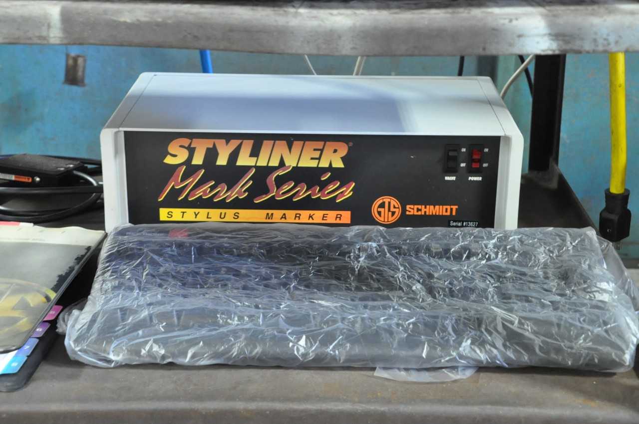 Schmidt Styliner Mark 3 Stylus Marker Machine with Controller and Cart - ROLLING CARTS