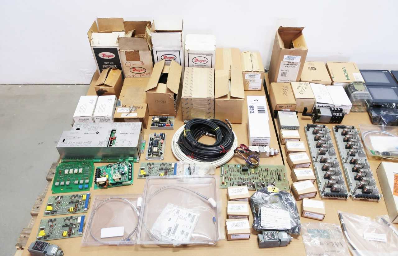 2 PALLETS OF PCBS, SENSORS, INTERFACES, CONTROLS - ELECTRICAL COMPONENTS