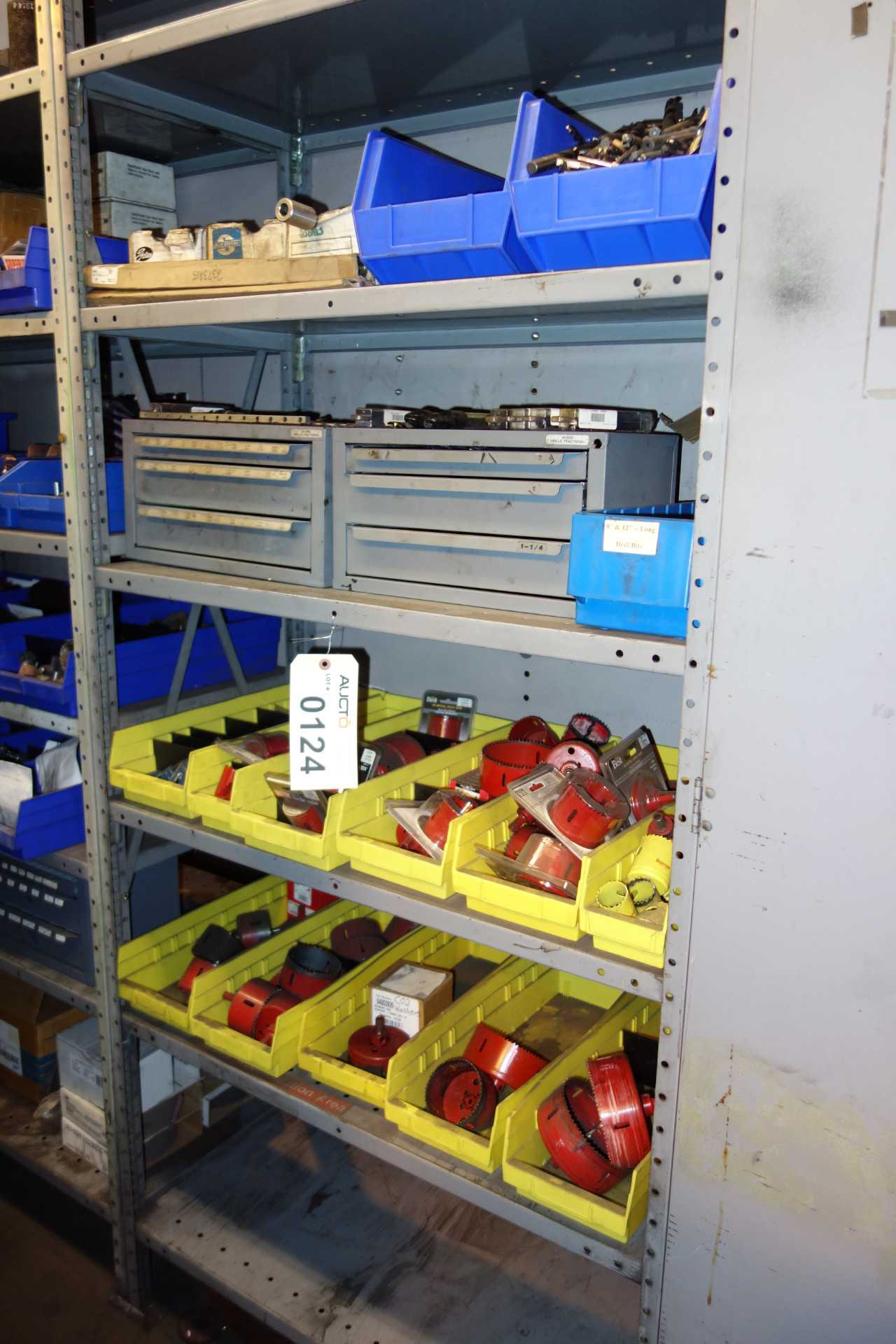 CONTENTS OF SHELVING, DRILL ATTACHMENTS - SHELVING