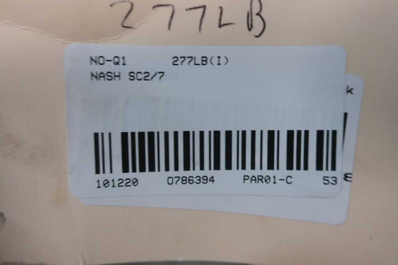 NASH SC2/7 1-3/8IN VACUUM PUMP - VACUUM PUMP