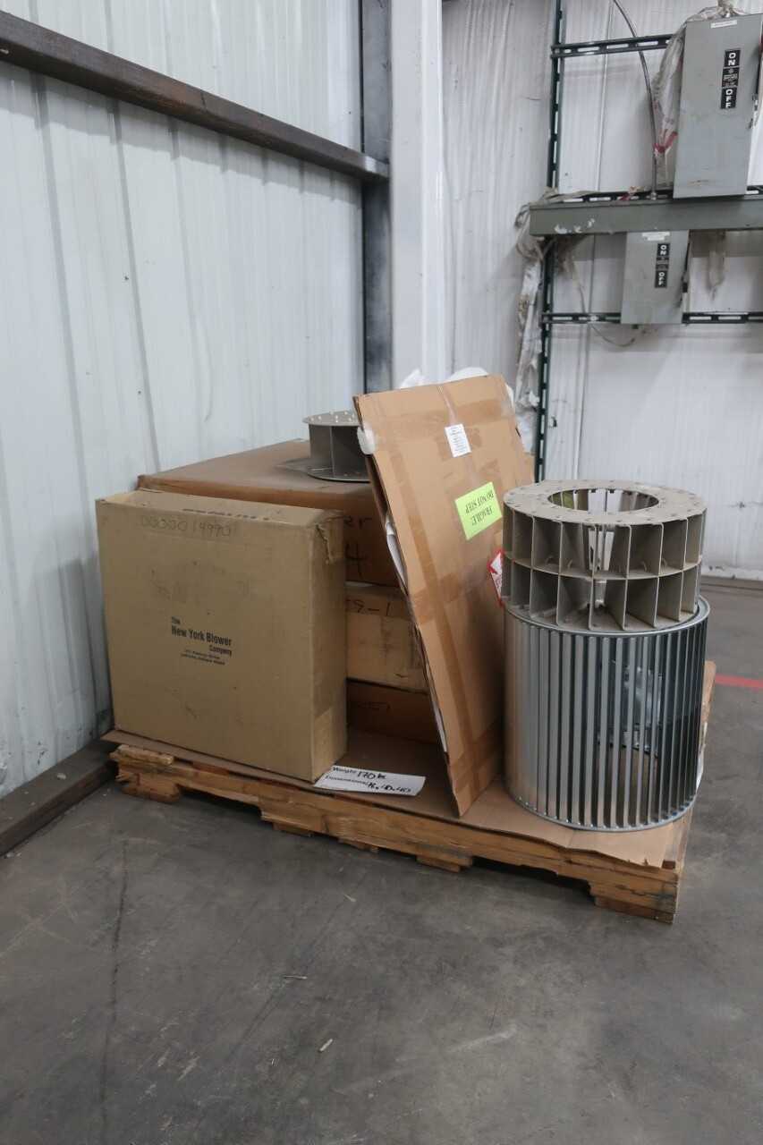 PALLET OF ASSORTED FAN IMPELLORS - TEMPERATURE CONTROL COMPONENTS