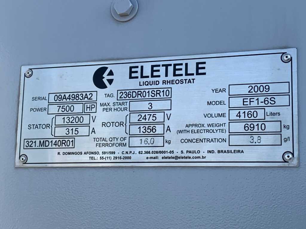 ELETELE Liquid Rheostat, 7500 HP Model ELI-6S, New Surplus - POWER GENERATORS
