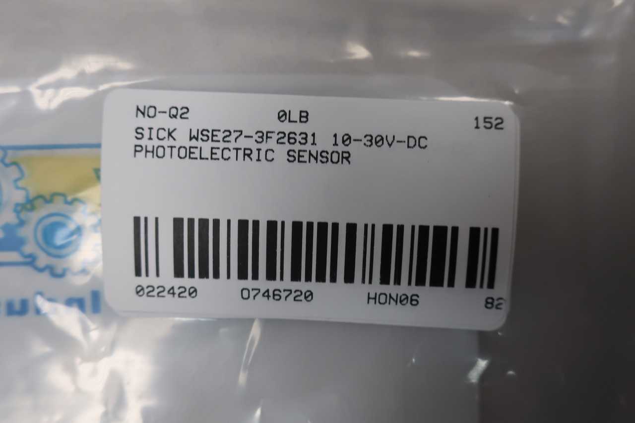 SICK WE27-3F2631 10-30V-DC PHOTOELECTRIC SENSOR - INSTRUMENTATION