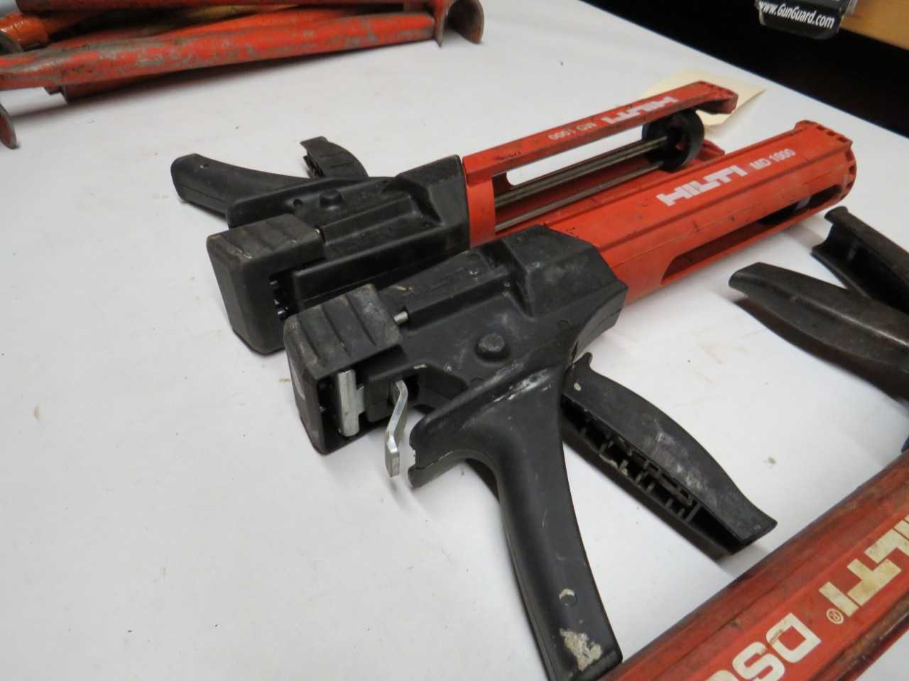 LOT OF 4 ASSORTED HILTI MD 1000 EPOXY DISPENSER GUNS - ELECTRIC POWER TOOLS