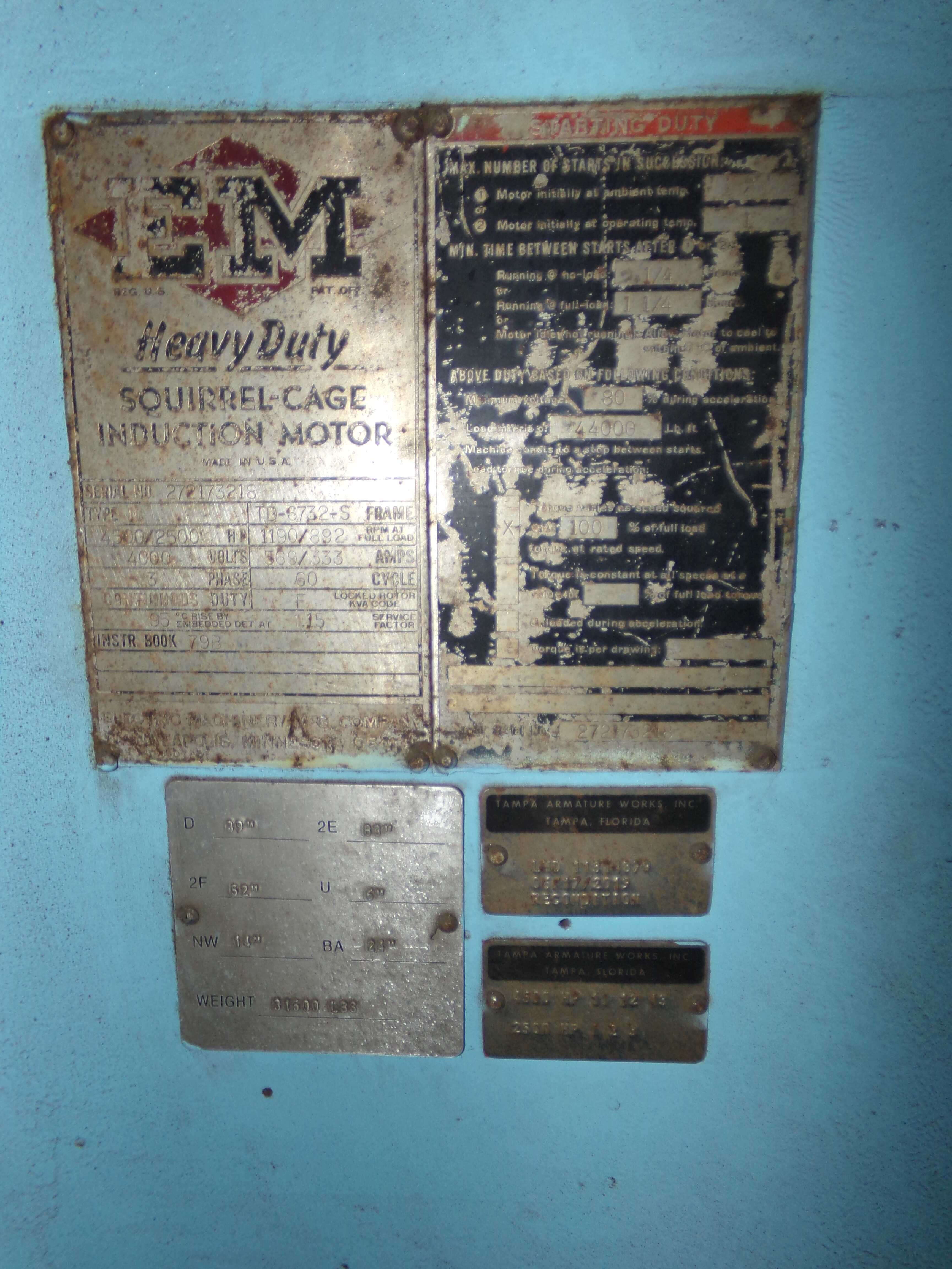 EM IC TD6732-S HEAVY DUTY SQUIRREL-CAGE INDUCTION MOTOR - ELECTRIC MOTORS