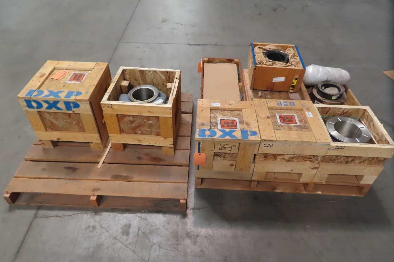 2 PALLETS OF ASSORTED BEARING LINERS, INSERTS, HOUSINGS, BUSHINGS, HUBS, DXP QUADNA, DAVIDSON HOWDEN, DODGE - BEARINGS