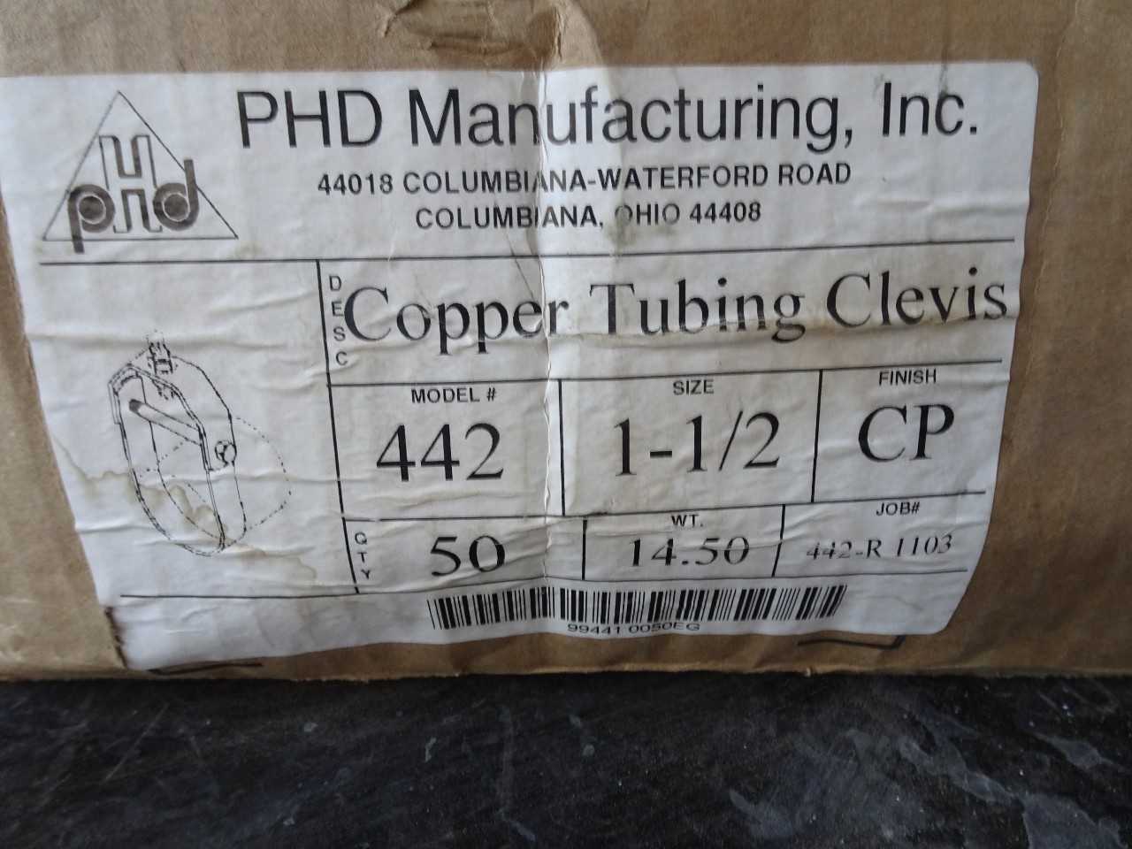 Approx 50 1 1/2in copper pipe hangers - WIRE MANUFACTURING