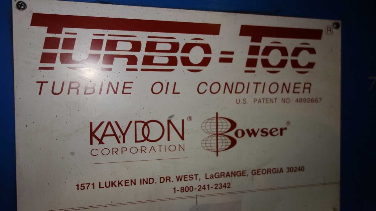 KAYDON TURBO-TOC TURBINE OIL CONDITIONER - PROCESS EQUIPMENT