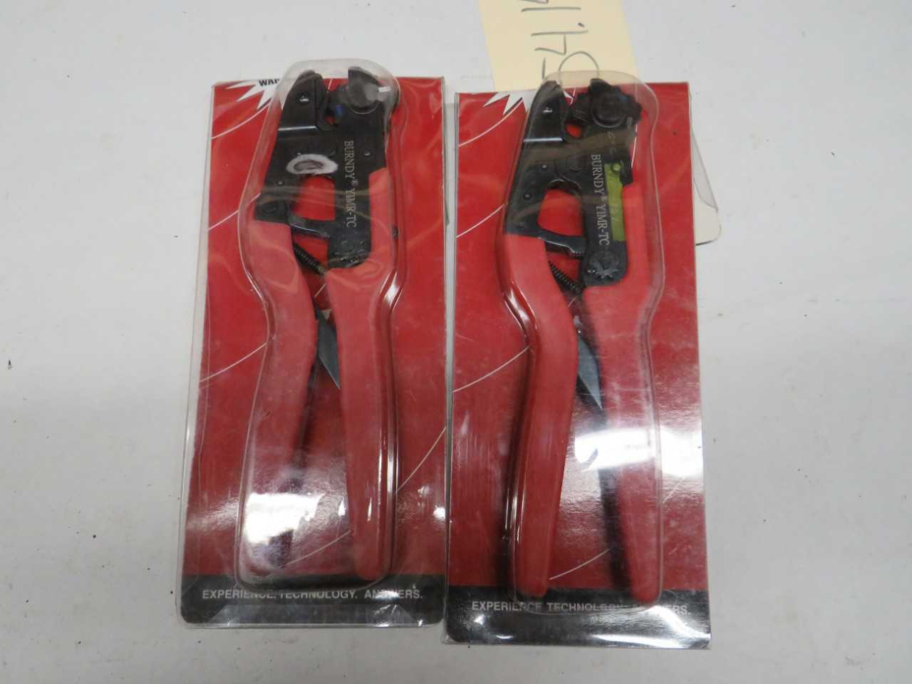 LOT OF 2 BURNDY Y1MRTC FULL CYCLE RACHET HYTOOL - ELECTRIC POWER TOOLS