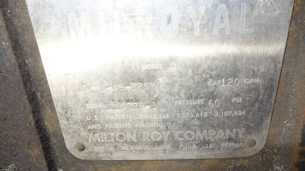 LOT OF 4 MILTON ROY METERING PUMPS 190GPH 3/4HP - MISCELLANEOUS