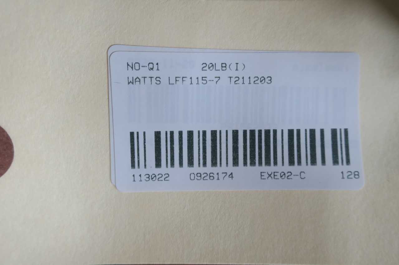 WATTS LFF115-7 T211203 ASSEMBLY IRON THREADED 2IN NPT GLOBE VALVE - GLOBE VALVE