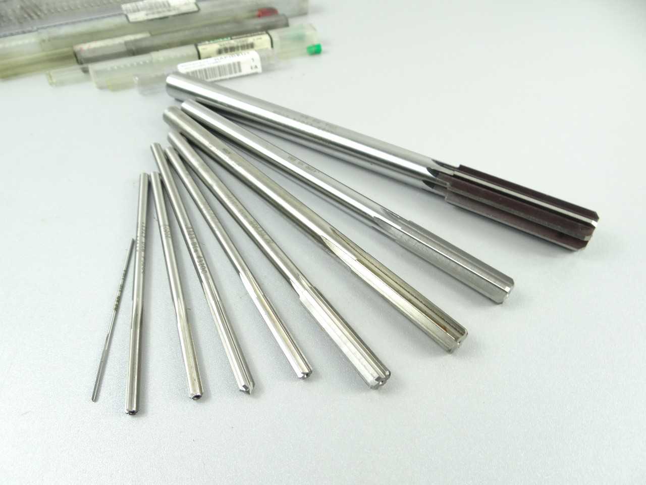 Lot of 9 NEW USED HSS Chucking Reamers - MACHINING ACCESSORIES & TOOLING