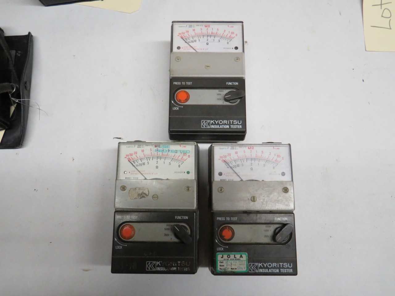 LOT OF 3 KYORITSU 8906 8810 INSULATION TESTER - INSTRUMENTATION