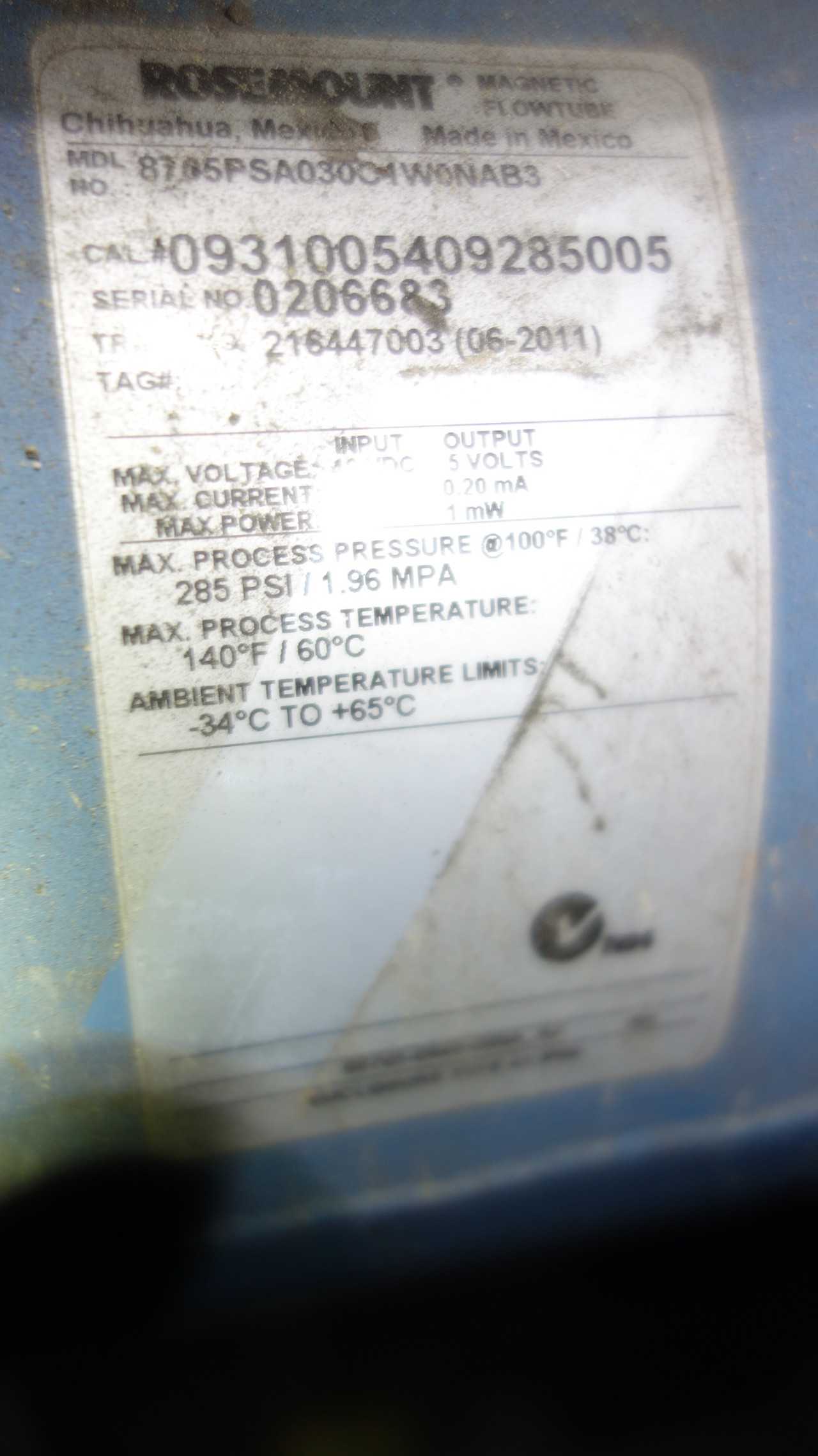 ROSEMOUNT 8732EST1A1NAM4  FLOWMETER - INSTRUMENTATION