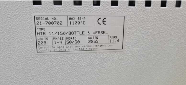 Carbolite Gero Tube Furnace - PLANT & FACILITY EQUIPMENT