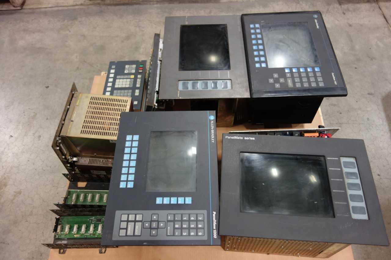 1 PALLET OF ASSORTED ELECTRICAL- OPERATOR INTERFACE PANEL PARTS AND ACCESSORY, EATON 92-00422-03/09-00134 PANELMATE II 2950 1PH 117V-AC 125VA OPERATOR INTERFACE PANEL, ALLEN BRADLEY 2711-K14C1X PANELVIEW 1400 REV F SER B OPERATOR INTERFACE PANEL- SIEMENS, - AUTOMATION & CONTROLS