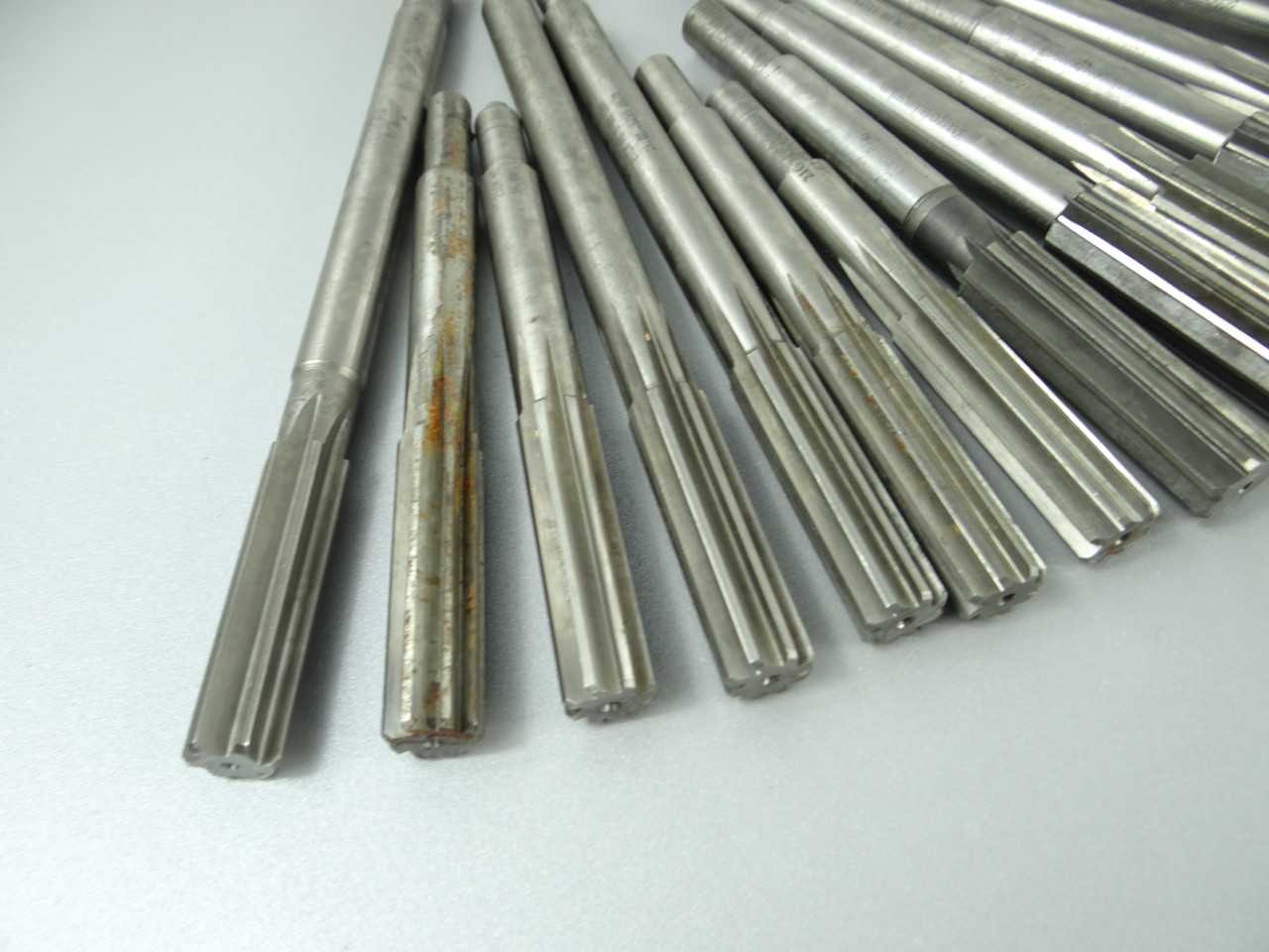 Lot of 13 HSS Reduced Shank Chucking Reamers - MACHINING ACCESSORIES & TOOLING
