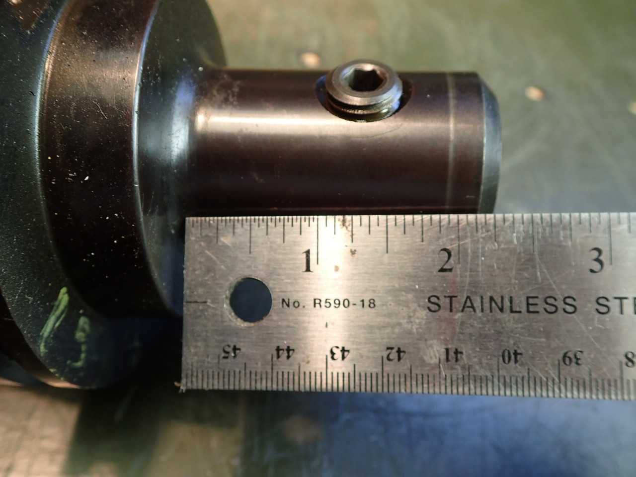 5/8" End Mill Tool Holder: 3-5/8" Projection, CAT-50, V-Flange Taper Shank - MACHINING ACCESSORIES & TOOLING