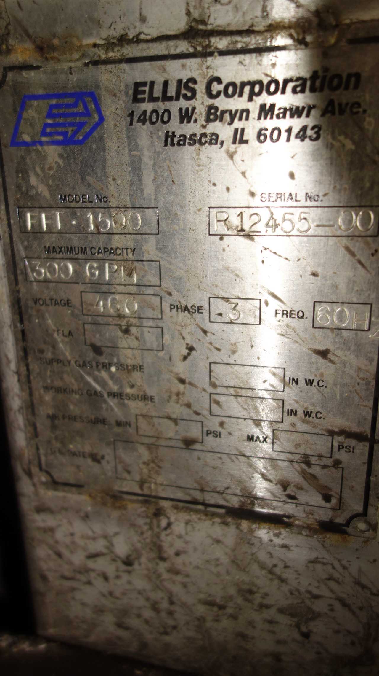 ELLIS CLARIFIER IPC-4-1100 300GPM - PROCESS EQUIPMENT