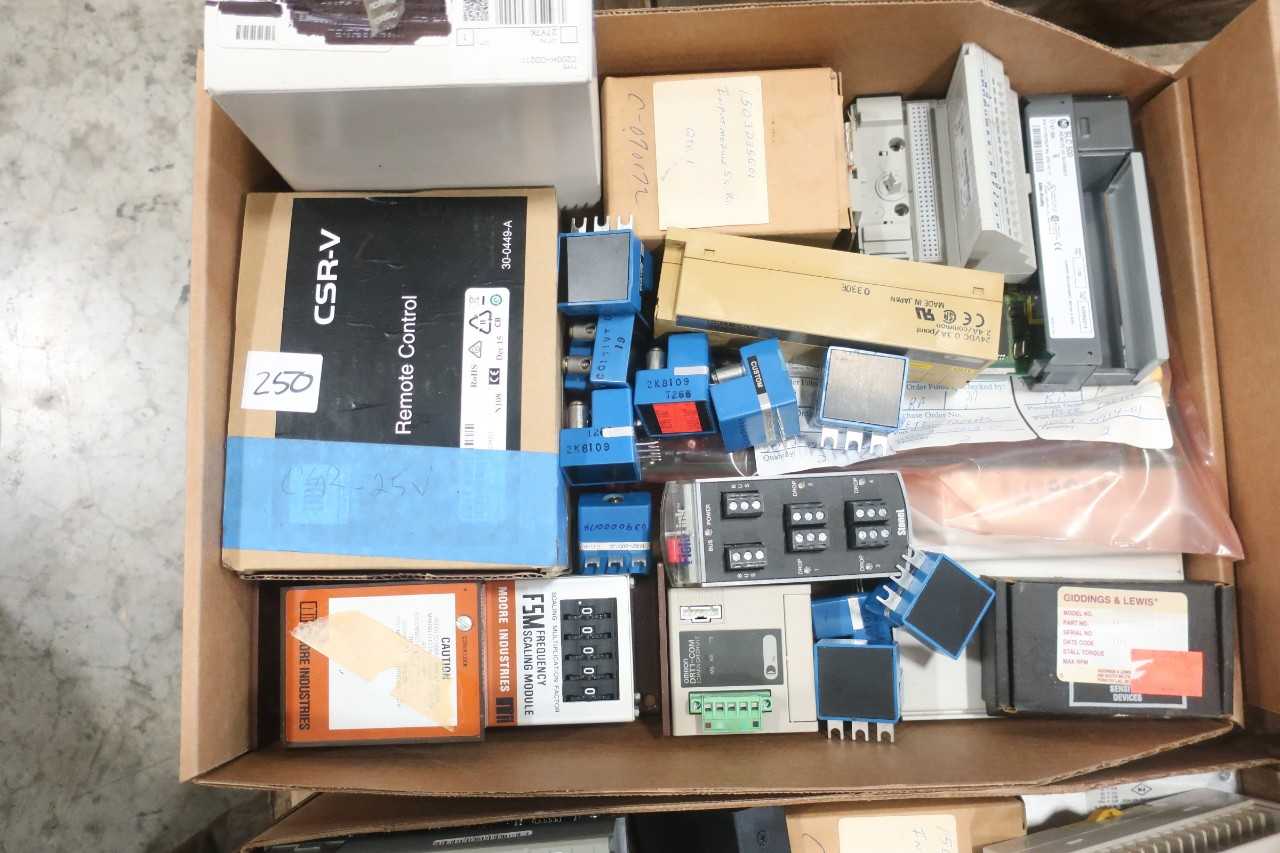 2 PALLETS OF ASSORTED ELECTRICAL MODULES, RELAYS, CIRCUIT BOARDS, CONTROLLERS - ALLEN BRADLEY, MODICON - AUTOMATION & CONTROLS